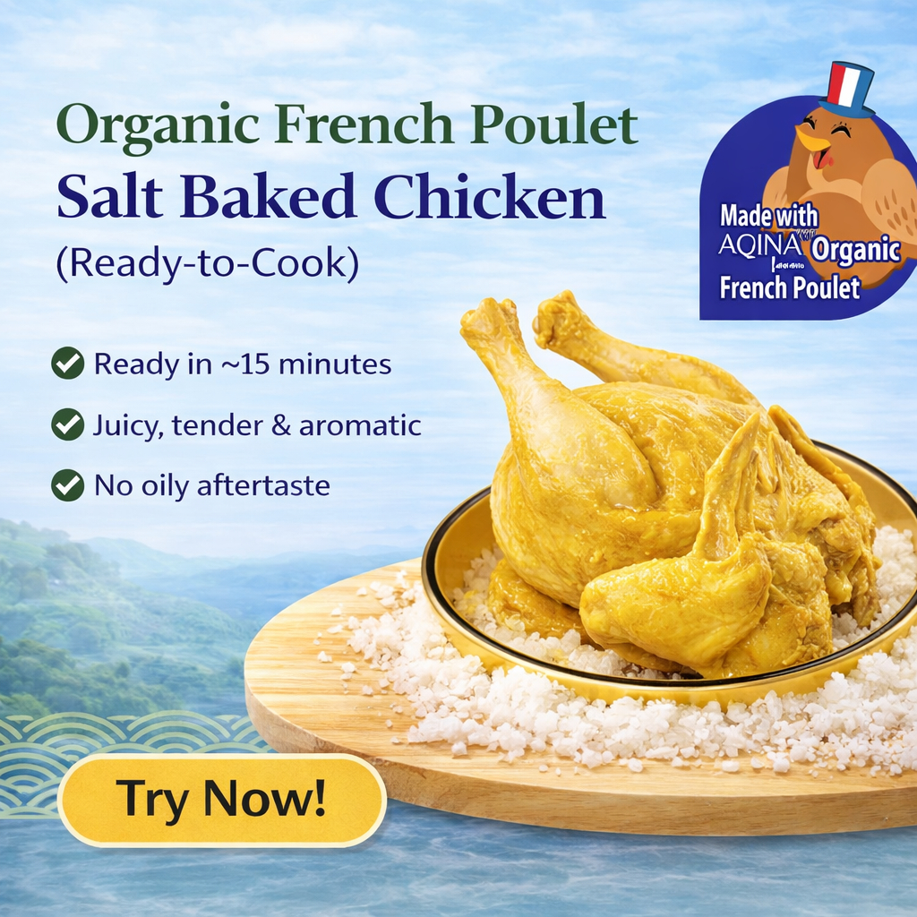 Salt baked organic french Poulet